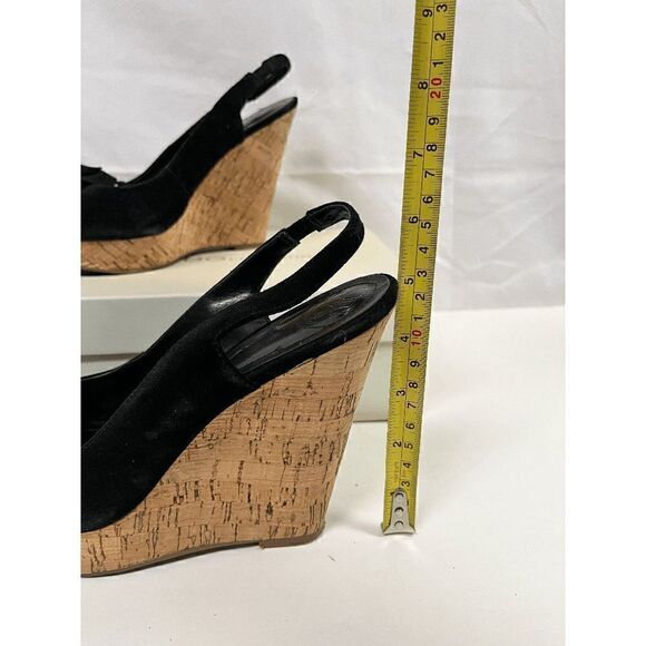 BCBGENERATION Womens Wedge Heel Suede PL-Gabby Rose Crosta Genuine Black Size 8M - Picture 7 of 7